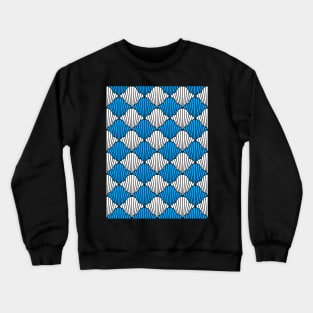 Art Deco Pattern No 31 - Blue - Vintage Motif Crewneck Sweatshirt